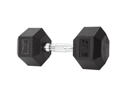 YORK Rubber Hex Dumbbell (2.5-30 Lb.)